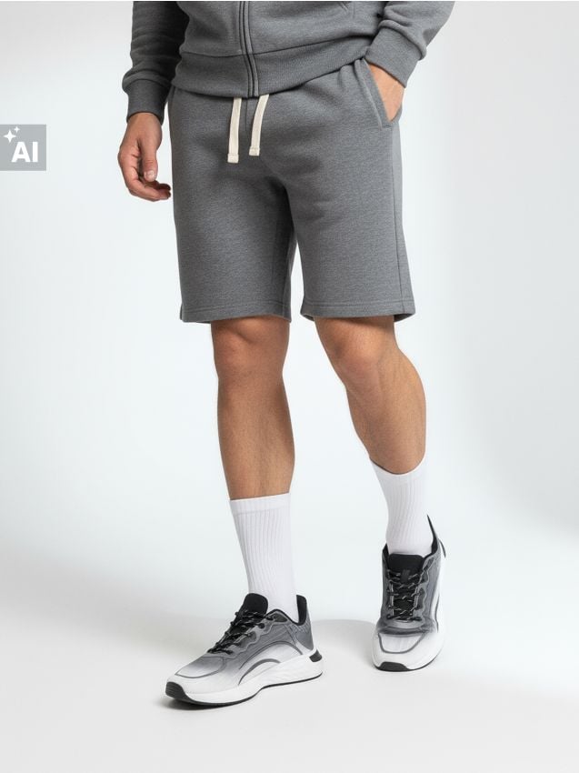 Sinsay - Șorturi cu șnur - gri deschis