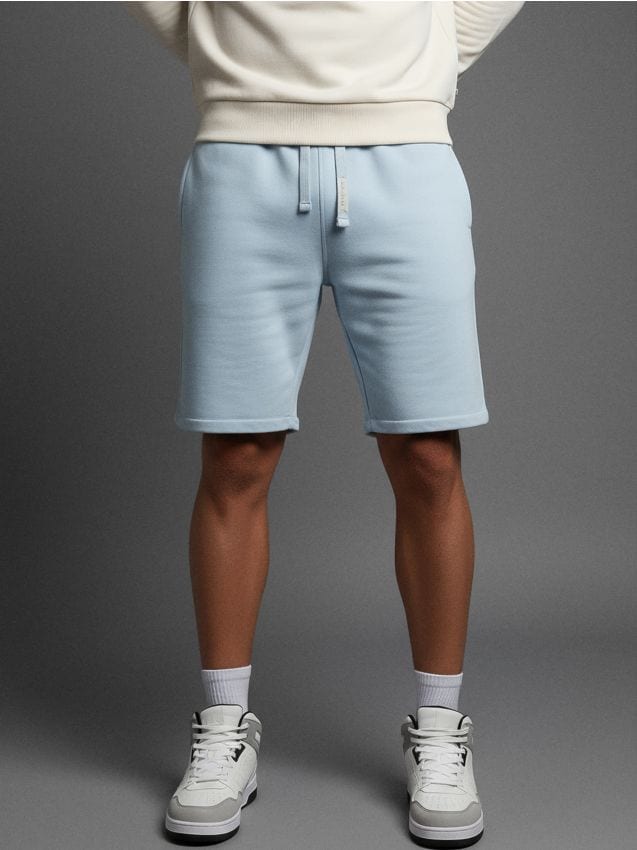 Sinsay - Pantaloni scurți slim fit - albastru-pal