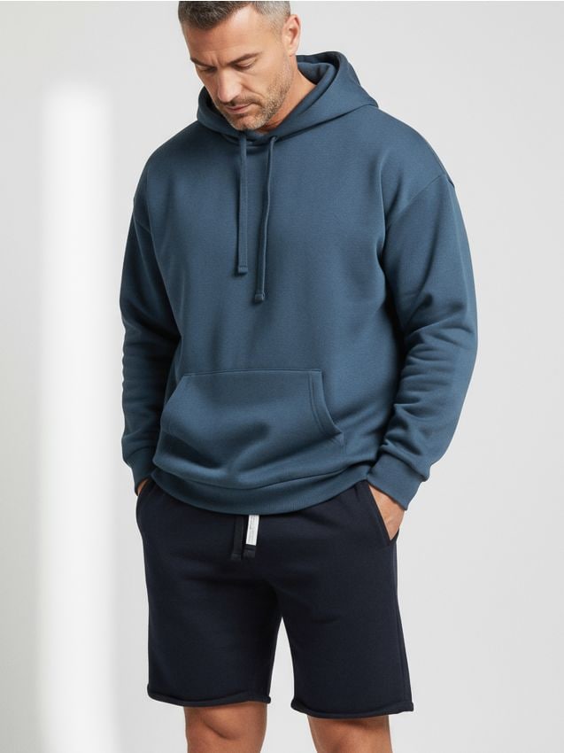 Sinsay - Pantaloni scurți slim fit - bleumarin