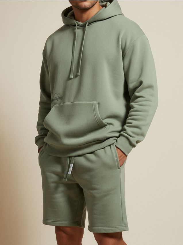 Sinsay - Pantaloni scurți slim fit - verde-deschis