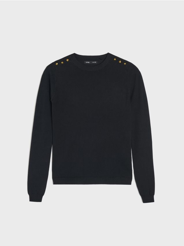 Sinsay - Wiskozowy sweter - czarny