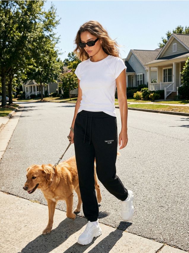 Sinsay - Tricou cu mânecă scurtă - alb