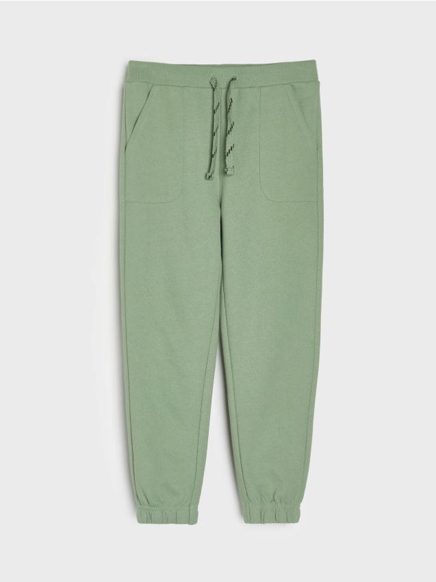 Sinsay - Pantaloni de trening tip jogger - verde-prăfuit