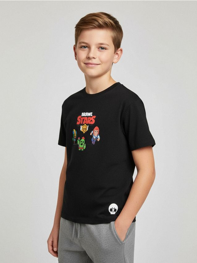 Sinsay - Tričko s krátkym rukávom Brawl Stars - čierna