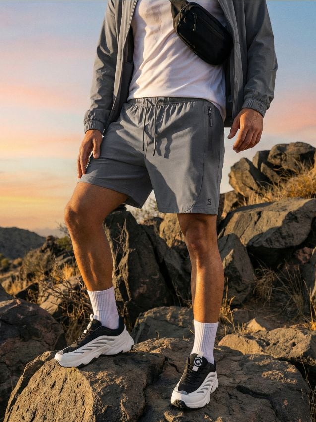 Sinsay - Pantaloni scurți sport Snsy Performance - gri deschis