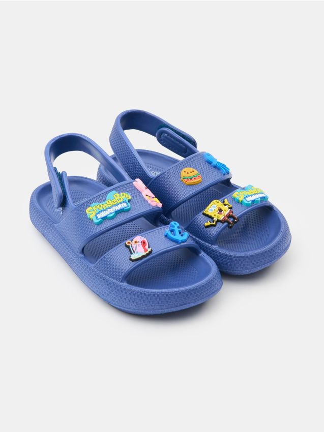 Sinsay - Sandale din spumă cu aplicație 3D SpongeBob - bleumarin