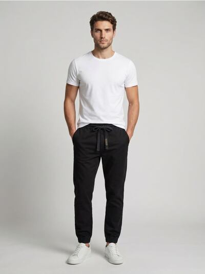 Τζιν regular jogger με washed effect