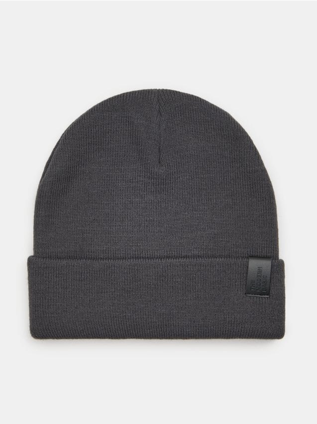 Sinsay - Căciulă beanie basic - gri-neutru