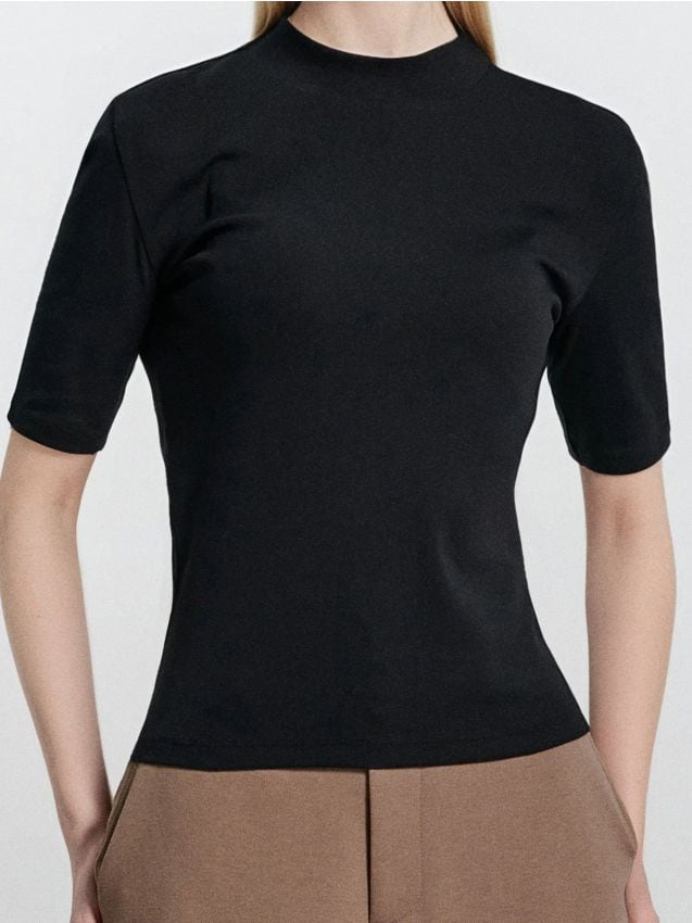 Sinsay - Tricou din bumbac basic - negru