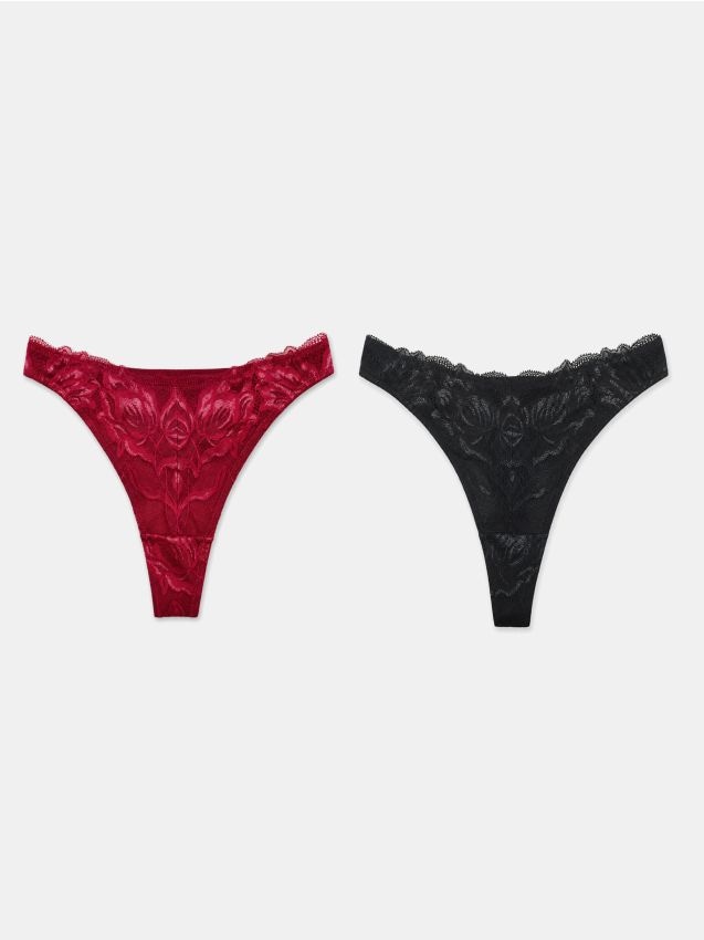 Sinsay - String gaćice s čipkom 2 pack