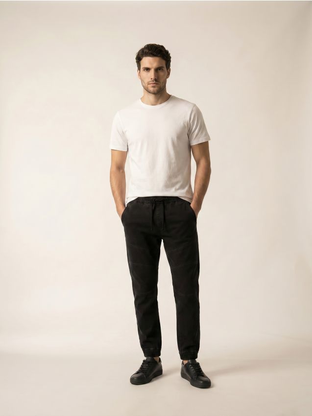 Sinsay - Blugi jogger - negru