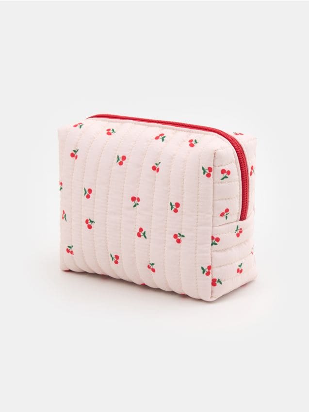 Sinsay - Borsetă cosmetică matlasată cu model de cireșe - multicolor