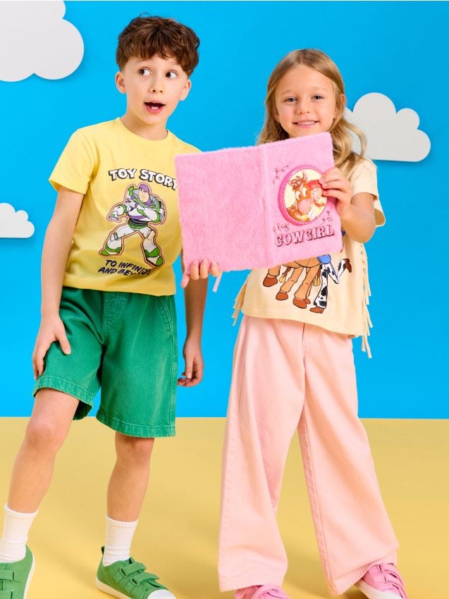 Quaderno in peluche con copertina 3D Toy Story - rosa