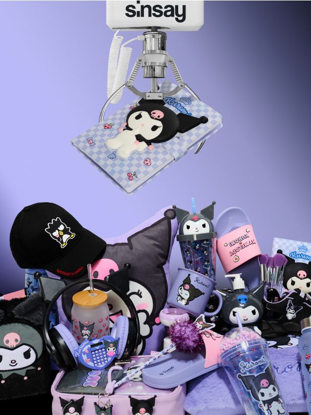 Sinsay - Caiet cu copertă 3D Kuromi - violet