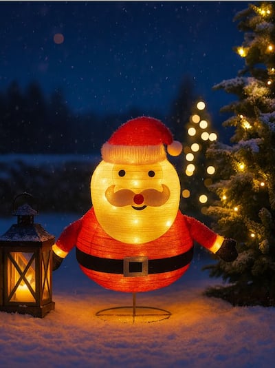 Χριστουγεννιάτικη LED λάμπα σε σχήμα Άγιου Βασίλη