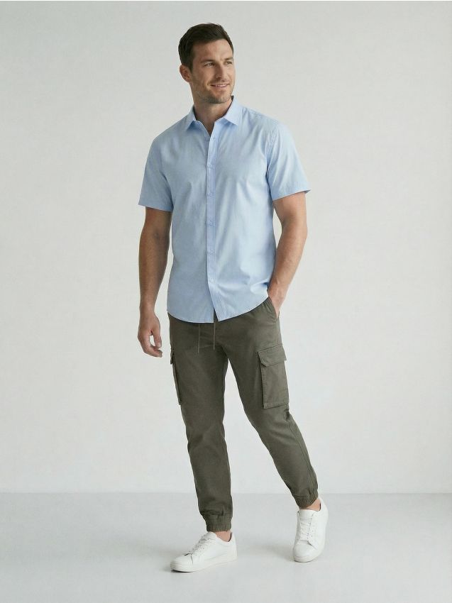 Sinsay - Spodnie jogger cargo - khaki