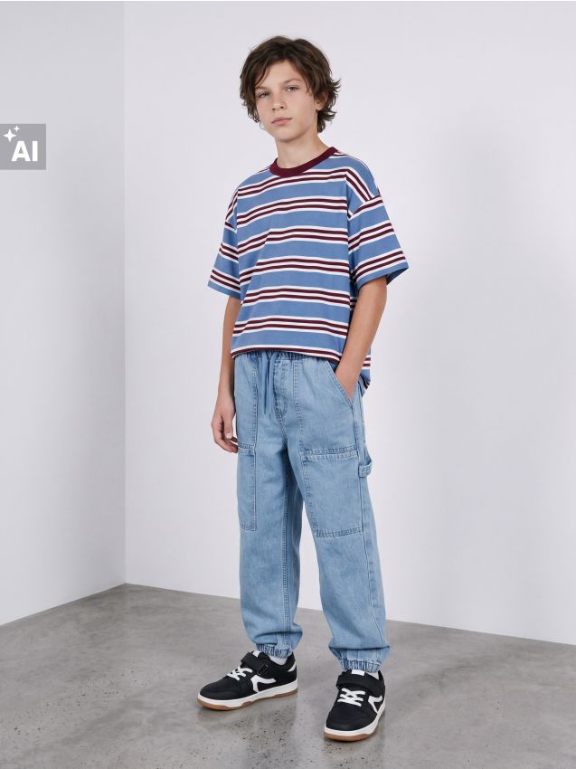 Sinsay - Blugi jogger cargo cu buzunare - multicolor