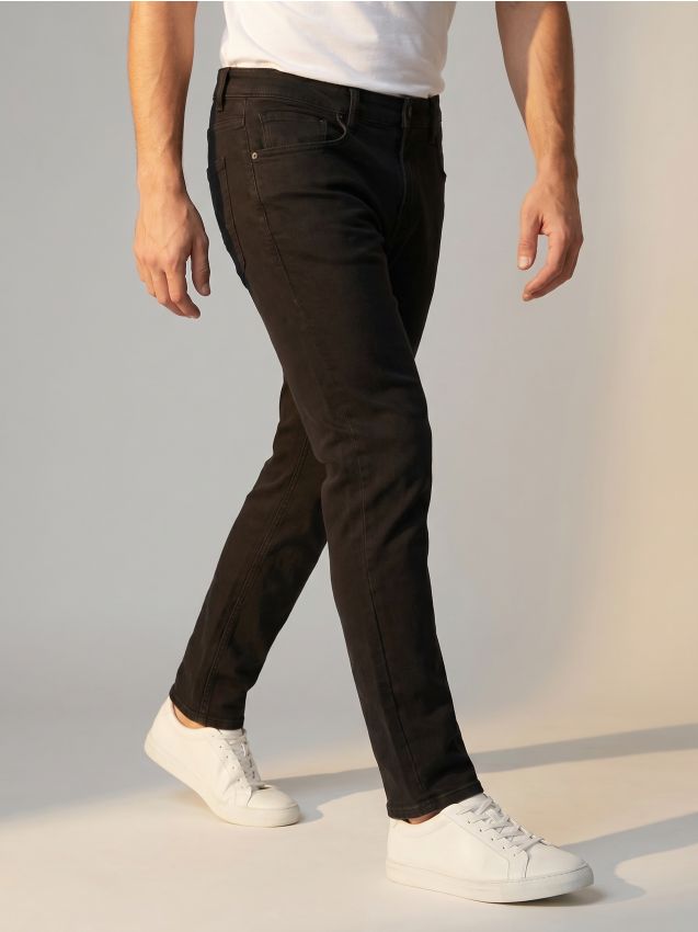 Sinsay - Jeansy cropped carrot - czarny