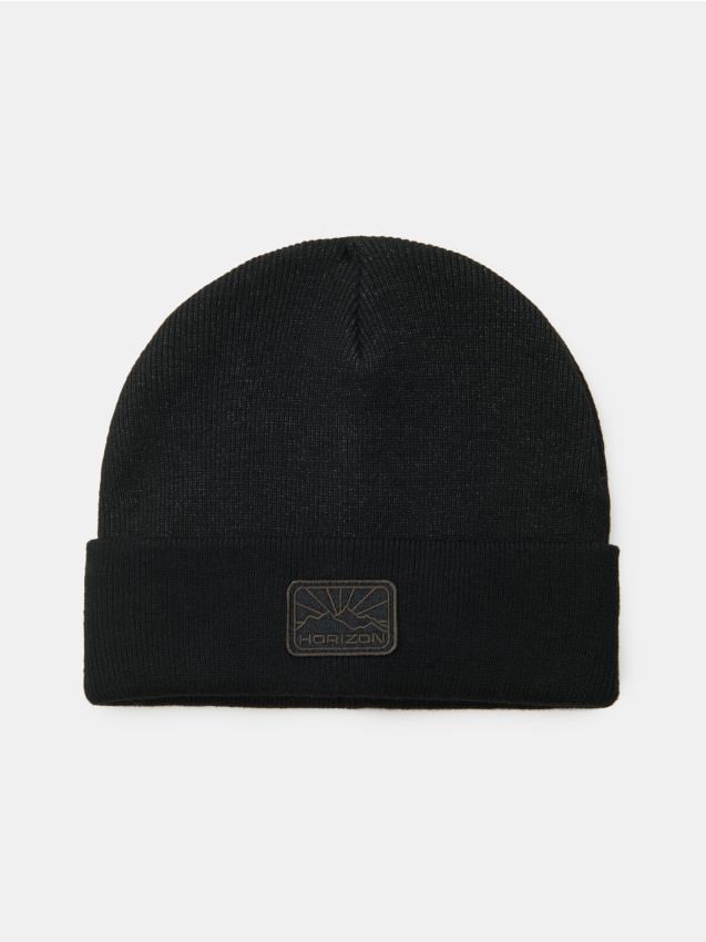 Sinsay - Căciulă beanie cu broderie - gri-închis