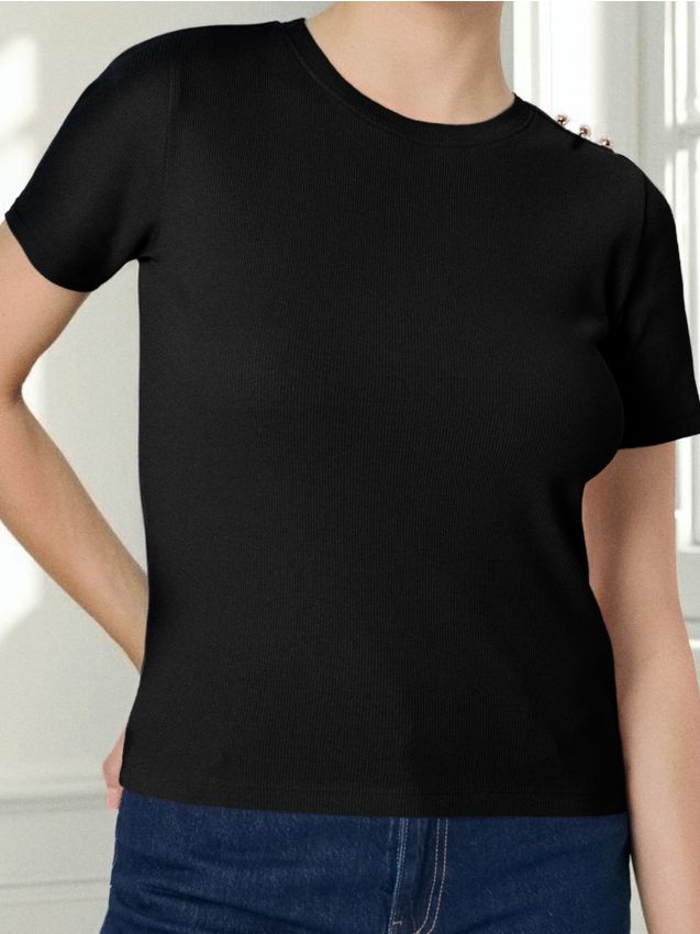 Sinsay - Tričko s krátkym rukávom - čierna