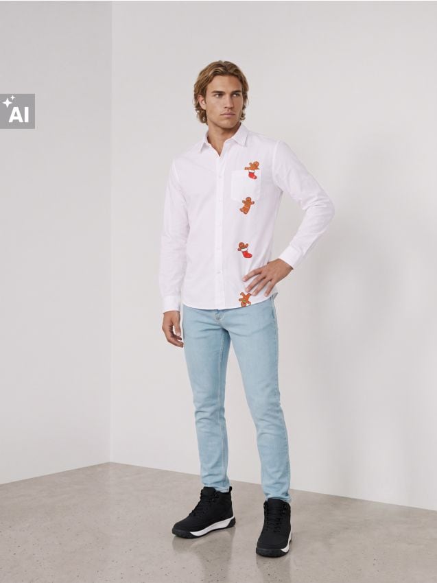 Sinsay - Blugi regular fit - albastru