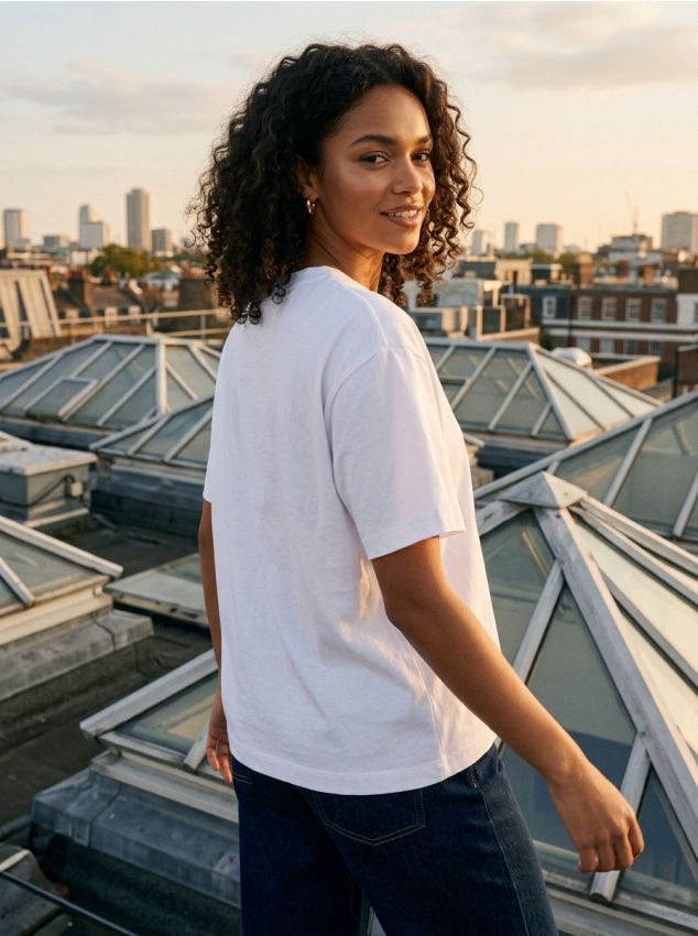 Sinsay - Tricou din bumbac basic - alb