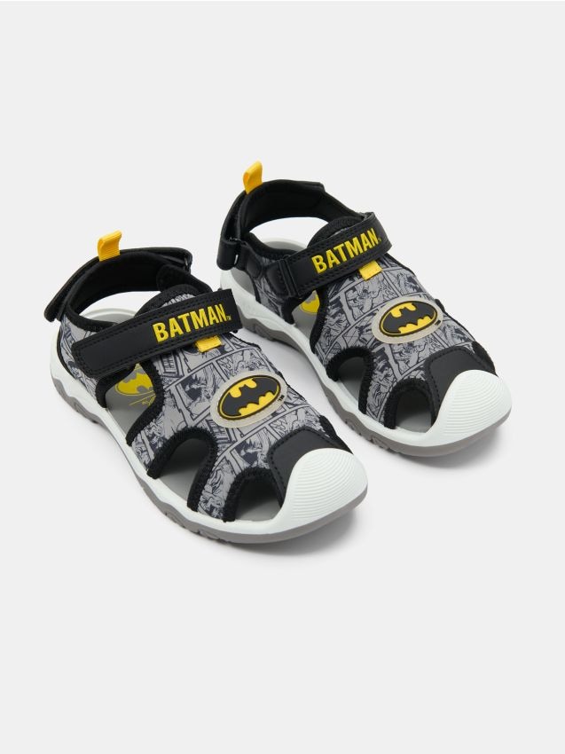 Sinsay - Sandale cu talpă iluminată LED Batman - gri-închis