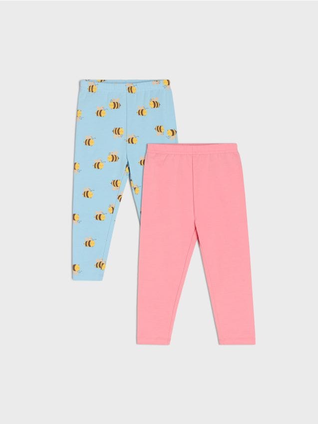 Sinsay - Set 2 colanți din bumbac - light blue