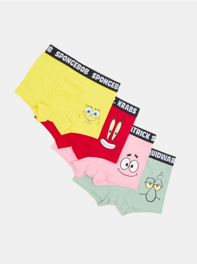 Sinsay - Boxeri din bumbac 4 pack SpongeBob - multicolor