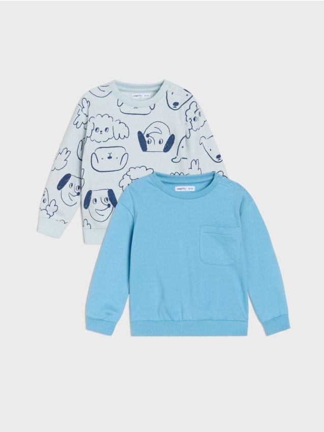 Sinsay - Súprava 2 mikín - svetlomodrá