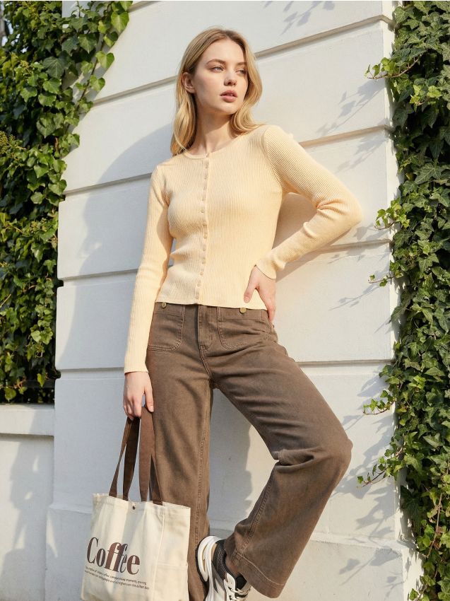 Sinsay - Wiskozowy kardigan - żółty