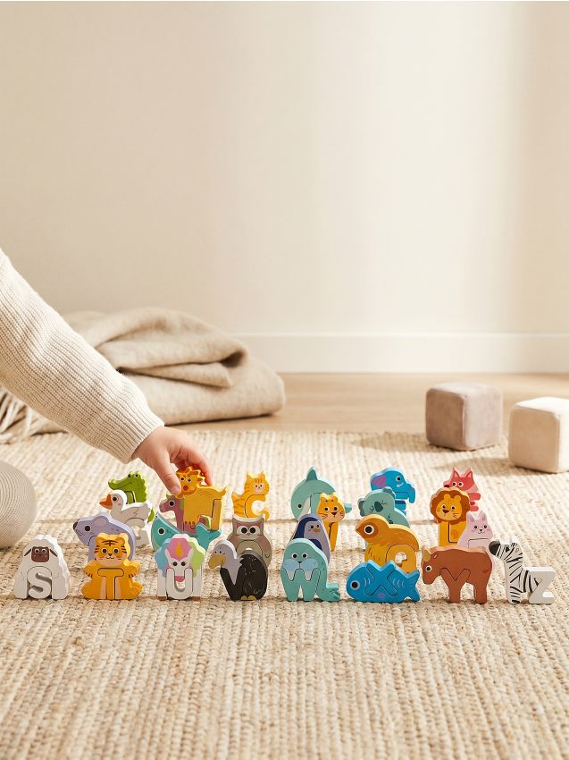 Sinsay - Puzzle cu litere și animale - multicolor