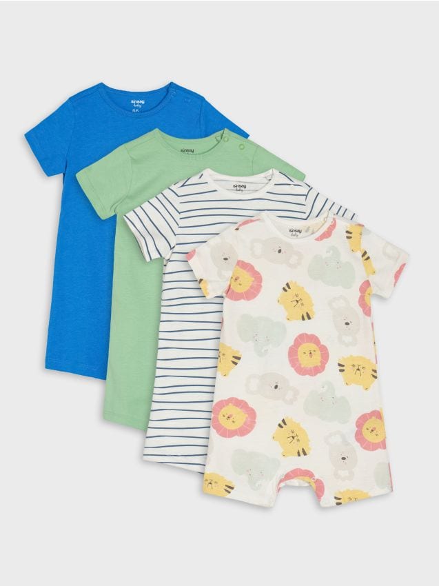 Sinsay - Salopete din bumbac 4 pack - crem