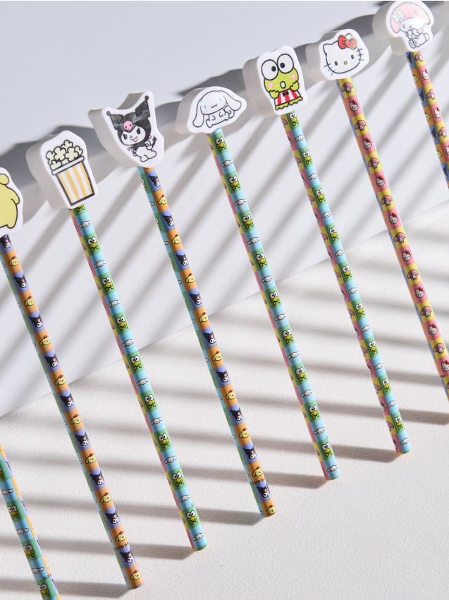 Sinsay - Set de creioane colorate cu radieră, 20 buc Hello Kitty - multicolor