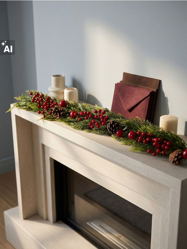 Sinsay - Decorațiune suspendată de Crăciun din crenguțe, conuri de pin și fructe de pădure - multicolor