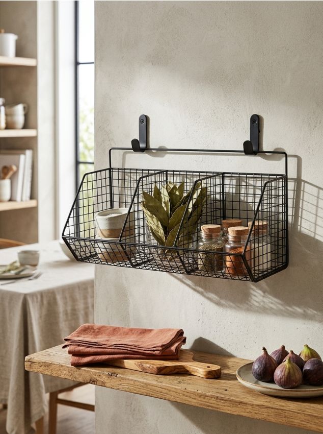 Sinsay - Policioară de perete metalică - negru