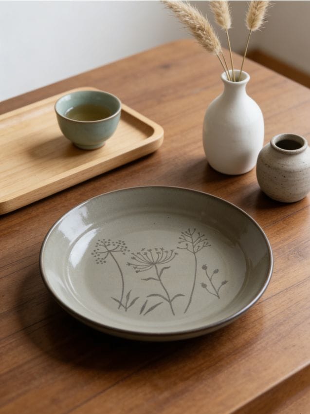 Sinsay - Bol cu motiv vegetal - bej