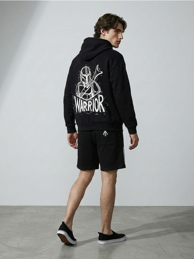 Sinsay - Hanorac cu imprimeu The Mandalorian - negru