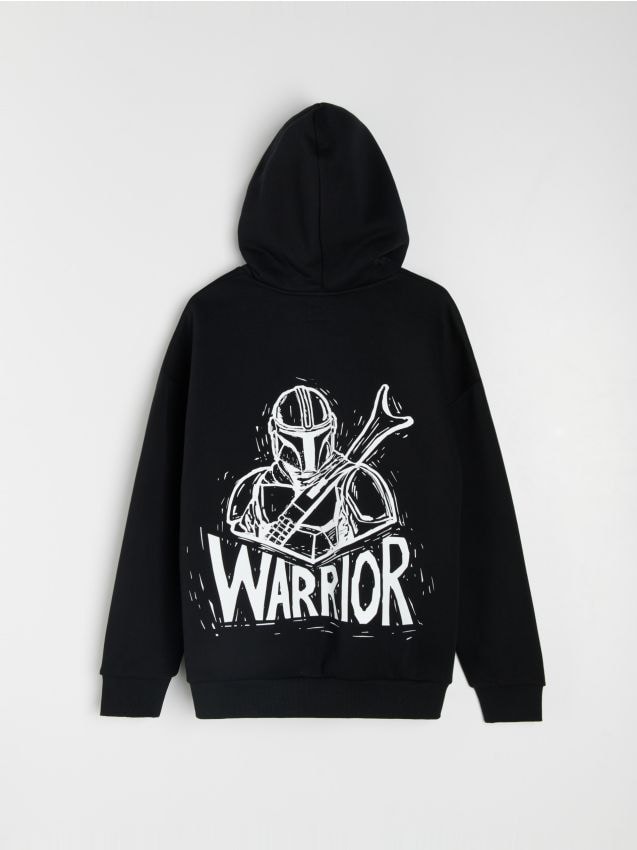 Sinsay - Hanorac cu imprimeu The Mandalorian - negru