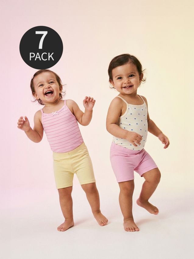 Sinsay - Șorturi din bumbac 7 pack - roz