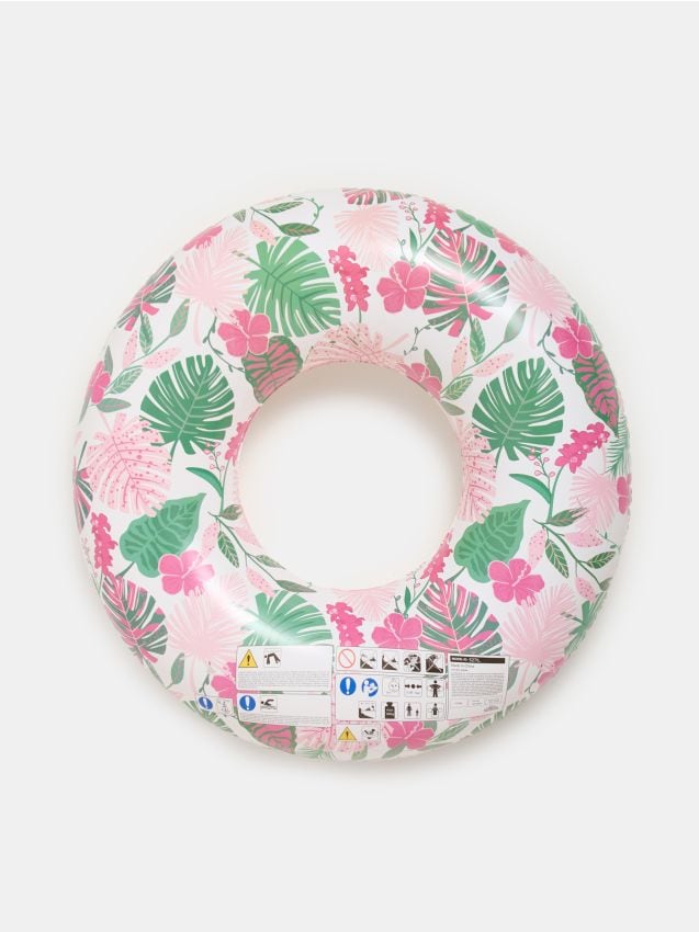 Ciambella gonfiabile con motivo tropicale - multicolor