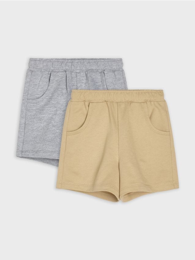 Sinsay - Șorturi din bumbac 2 pack - bej