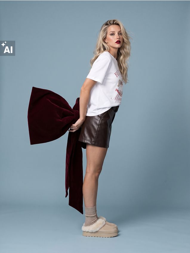 Sinsay - Tricou din bumbac cu imprimeu de Crăciun - alb