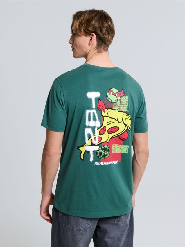 Sinsay - Tricou cu imprimeu Teenage Mutant Ninja Turtles - verde-aprins