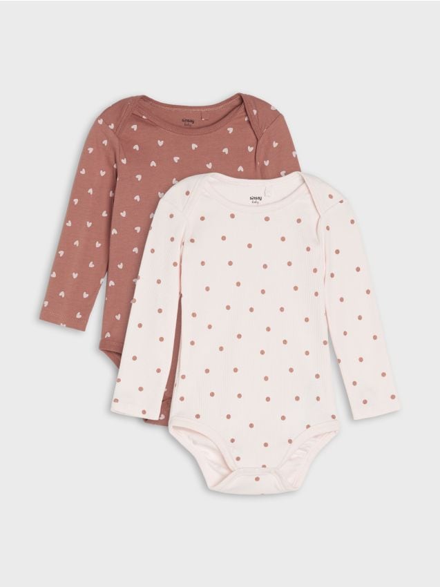 Sinsay - Súprava 2 bavlnených body - krémová