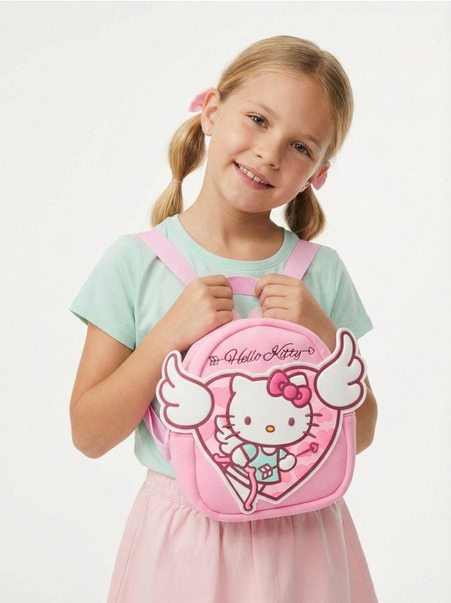 Sinsay - Rucsac cu elemente 3D Hello Kitty - roz-pastel