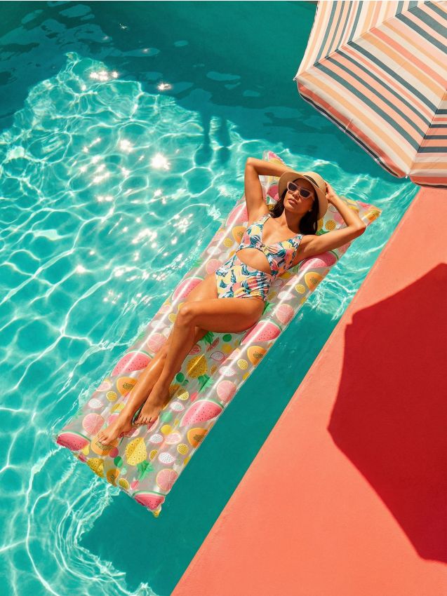 Materasso gonfiabile da acqua con motivo frutta - multicolor