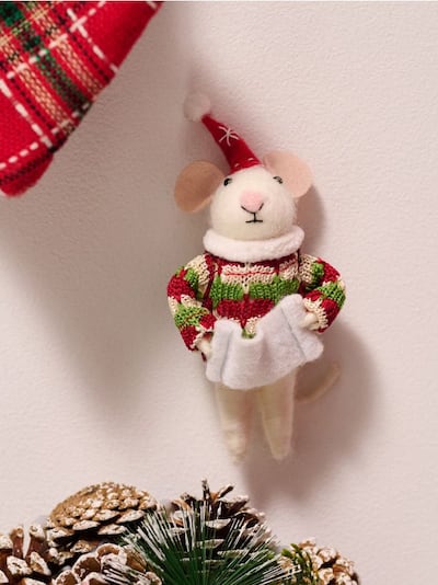 Weihnachtsdekoration in Form einer Maus