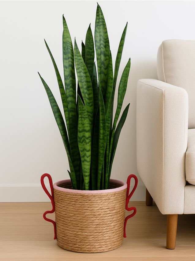 Sinsay - Pletený kvetináč - červená