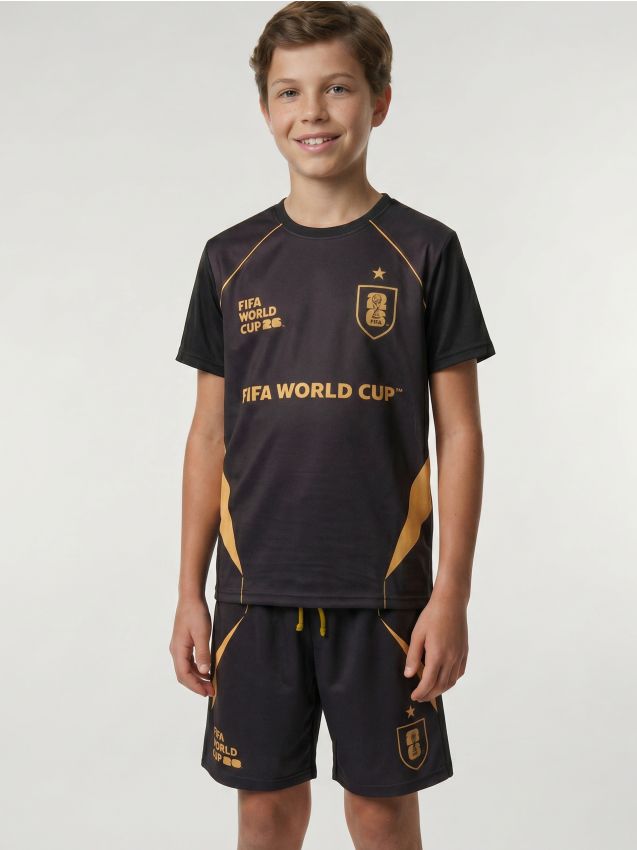 Sinsay - Set sport: tricou și pantaloni scurți FIFA World Cup - negru